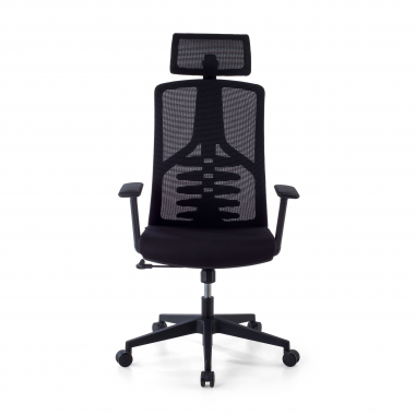 cadeira ergonomica preto quick malha mesh bracos regulaveis 3d apoio lombar apoio de cabeca 5