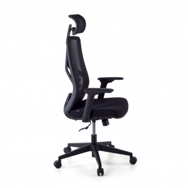 cadeira ergonomica preto quick malha mesh bracos regulaveis 3d apoio lombar apoio de cabeca 6