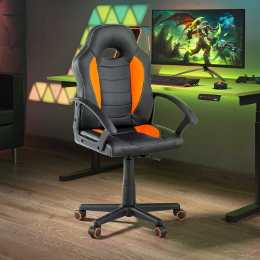 Cadeira de criança Gamer Zeus, design desportivo e jovem