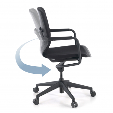 cadeira giratoria preto cadeira de escritorio tecido bracos fixos 4