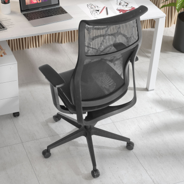 Cadeira Ergonómica Design Stay, Encosto flexível, Desenho elegante