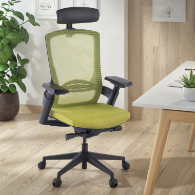 cadeira ergonomica verde wagner malha mesh bracos regulaveis 3d apoio lombar 2