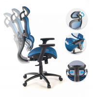Cadeira Ergonômica Ergocity, almofada lombar, braços 3D