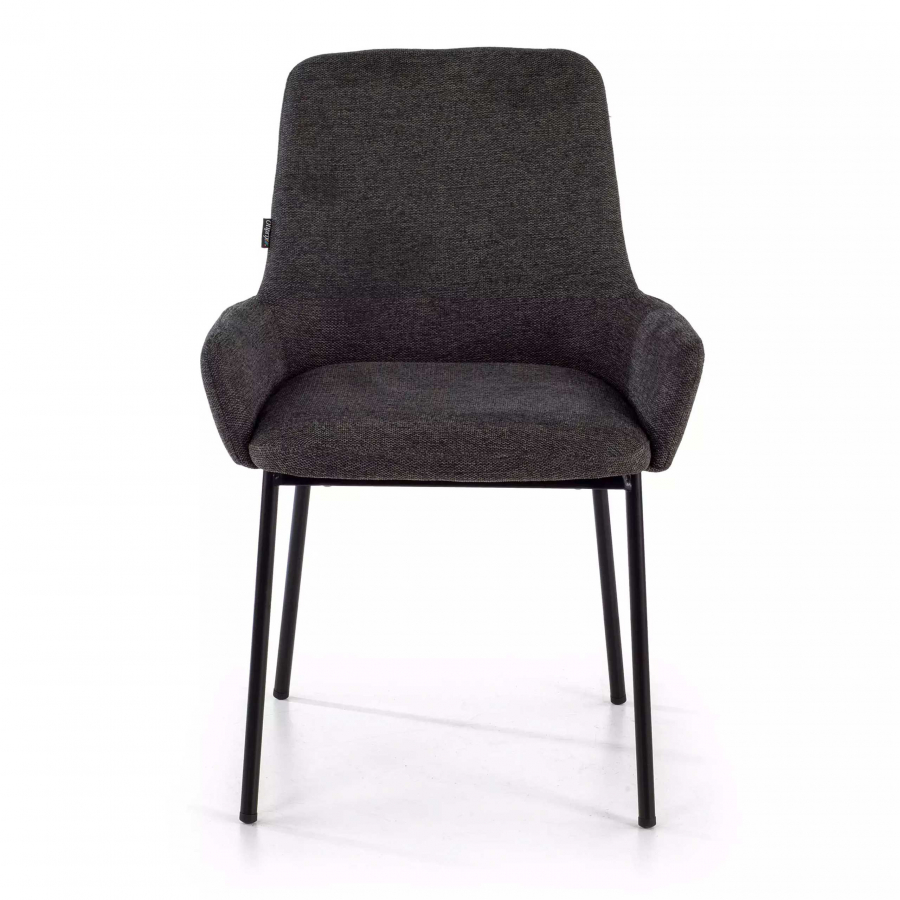 Cadeira Nórdica Carina, almofada, pernas metálicas