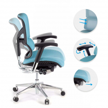 Erghos3 Cadeira executiva ergonómica, modelo premium Teshion