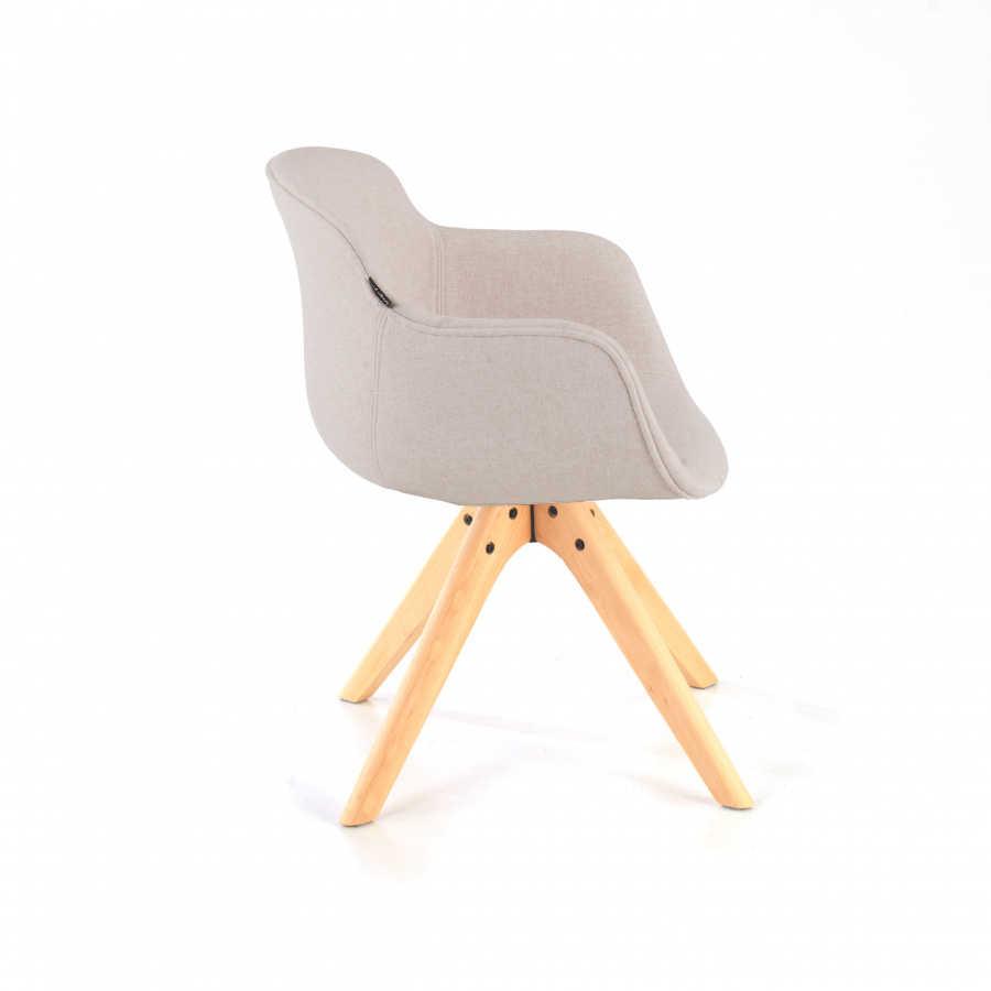 Cadeira Sala de Reunião Laure, Pernas de madeira, Alta qualidade, Estofada