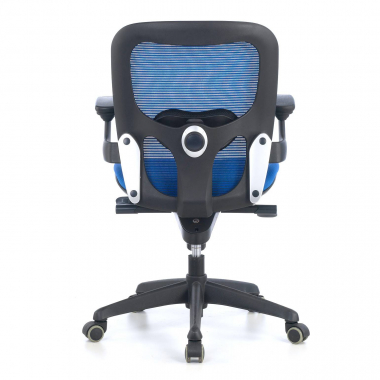 cadeira ergonomica azul cadeira de escritorio malha mesh bracos moveis apoio lombar 7