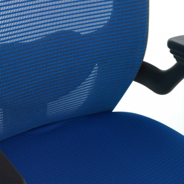 cadeira ergonomica azul cadeira de escritorio malha mesh bracos moveis apoio lombar 5