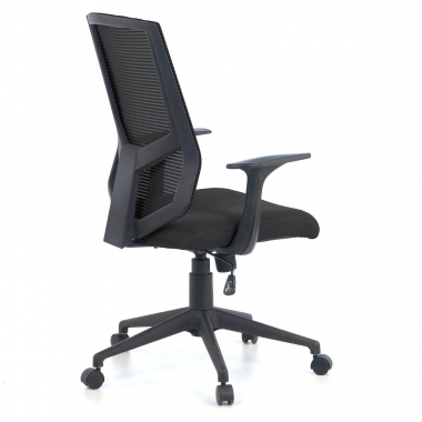 cadeira giratoria preto archer malha mesh bracos fixos apoio lombar 6
