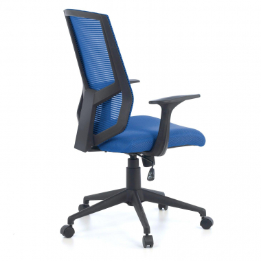cadeira giratoria azul archer malha mesh bracos fixos apoio lombar 6