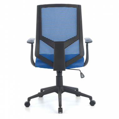 cadeira giratoria azul archer malha mesh bracos fixos apoio lombar 5