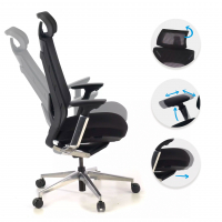 Cadeira Executiva Ergonómica Horyzon, modelo premium, braços 4D
