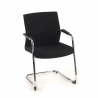 Poltrona Sala de Espera Adele, cantilever, Design moderno, Pele 210889 - (Outlet)