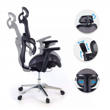 Cadeira ergonómica Ergocity FX, Base de Alumínio & TechSport Mesh