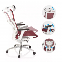 Cadeira ergonómica Dynamic white, mecanismo oscilante plus