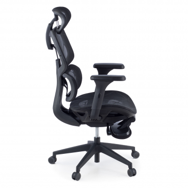 cadeira ergonomica preto every malha mesh bracos regulaveis 3d apoio de cabeca apoio de pes extensivel 6