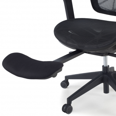 cadeira ergonomica preto every malha mesh bracos regulaveis 3d apoio de cabeca apoio de pes extensivel 10