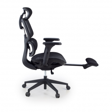 cadeira ergonomica preto every malha mesh bracos regulaveis 3d apoio de cabeca apoio de pes extensivel 12