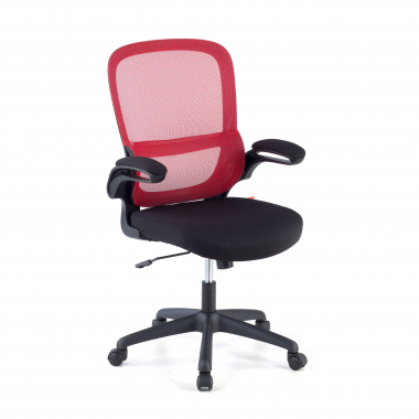 cadeira de escritorio vermelho river malha mesh bracos rebativeis apoio lombar 1