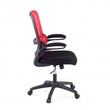 cadeira de escritorio vermelho river malha mesh bracos rebativeis apoio lombar 4