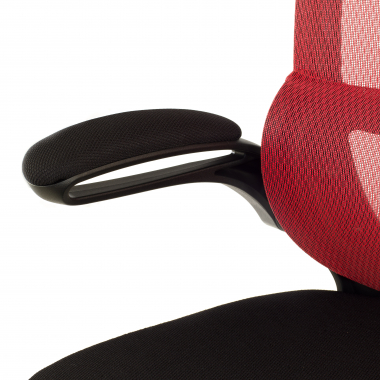 cadeira de escritorio vermelho river malha mesh bracos rebativeis apoio lombar 8