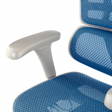 cadeira ergonomica branco azul estrutura branca red malha mesh bracos moveis apoio de cabeca 10