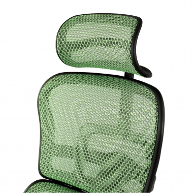cadeira ergonomica verde estrutura preta red malha mesh bracos moveis apoio de cabeca 9