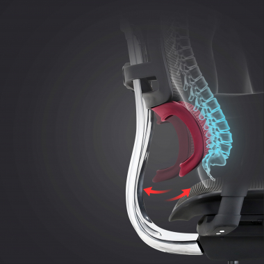cadeira ergonomica vermelho estrutura preta red malha mesh bracos moveis apoio de cabeca 11