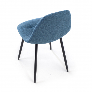 cadeira nordica azul pes de metal tecido sem bracos 5