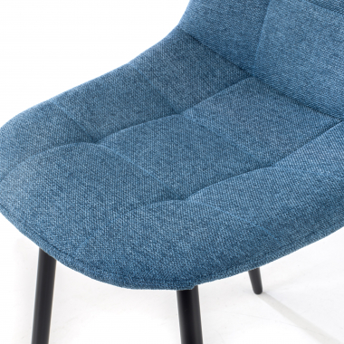 cadeira nordica azul pes de metal tecido sem bracos 6