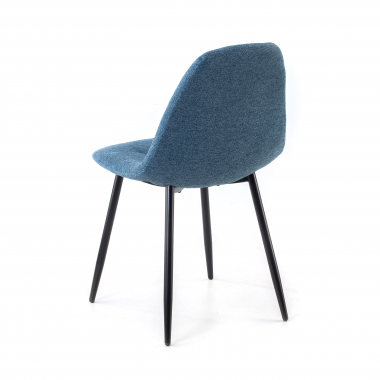 cadeira nordica azul pes de metal tecido sem bracos 9