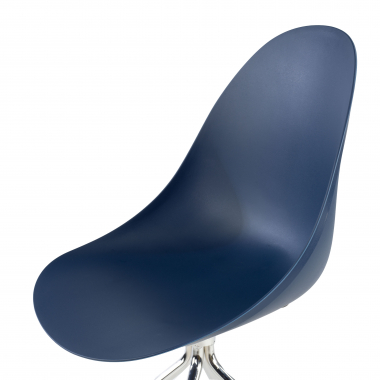 cadeira de reuniao azul base piramide plastico sem bracos 5
