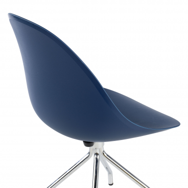 cadeira de reuniao azul base piramide plastico sem bracos 9