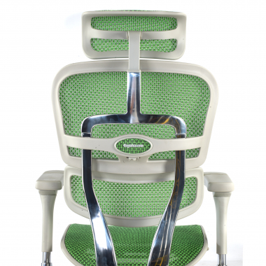 cadeira ergonomica branco verde estrutura branca red malha mesh bracos regulaveis 5d apoio de cabeca 8