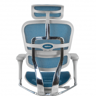 cadeira ergonomica branco azul estrutura branca red malha mesh bracos regulaveis 5d apoio de cabeca 9