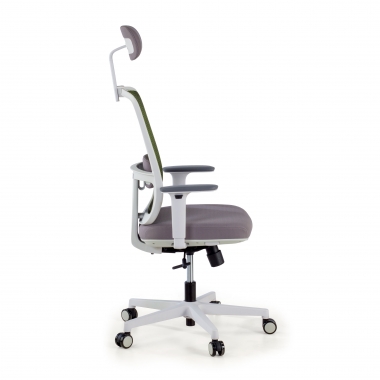 cadeira de escritorio branco verde kaito malha mesh bracos moveis apoio de cabeca 4