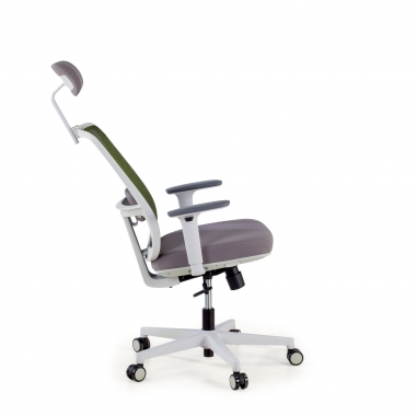 cadeira de escritorio branco verde kaito malha mesh bracos moveis apoio de cabeca 5