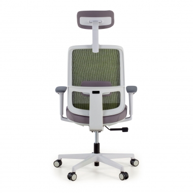 cadeira de escritorio branco verde kaito malha mesh bracos moveis apoio de cabeca 7