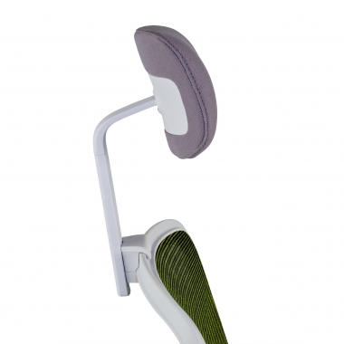 cadeira de escritorio branco verde kaito malha mesh bracos moveis apoio de cabeca 10