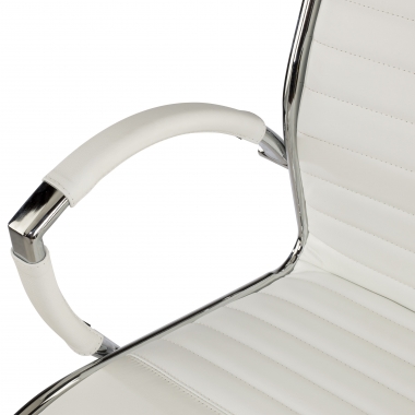 poltrona de escritorio branco pele sintetica pele verdadeira bracos estofados 9