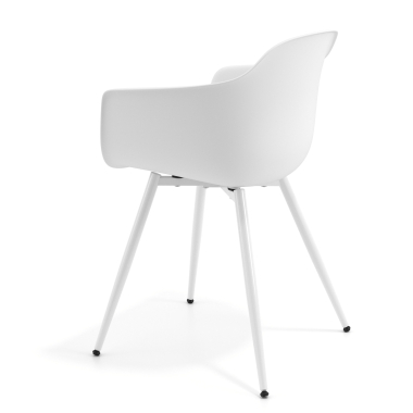 cadeira sala de espera branco branco 4 patas plastico bracos fixos 6