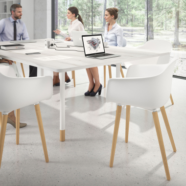 cadeira nordica branco giratoria madeira plastico bracos fixos 2