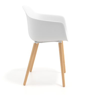 cadeira nordica branco giratoria madeira plastico bracos fixos 4