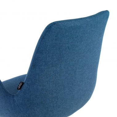 cadeira sala de espera preto azul giratoria com rodizios tecido bracos estofados 7