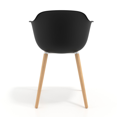 cadeira nordica preto giratoria madeira plastico bracos fixos 5