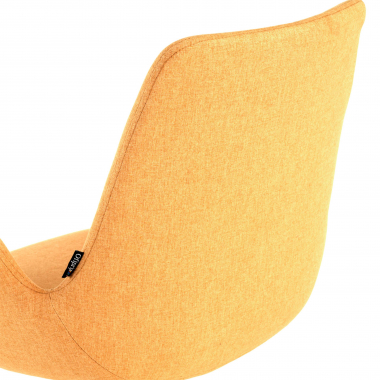 cadeira sala de espera preto amarelo giratoria tecido bracos estofados 7