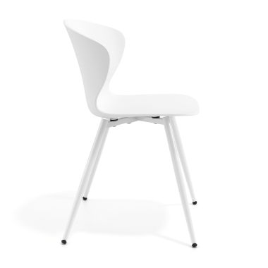 cadeira sala de espera branco branco 4 patas plastico bracos fixos 4