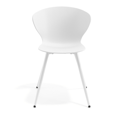 cadeira sala de espera branco branco 4 patas plastico bracos fixos 3