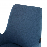 Cadeira Visitante Glamm, 4 pernas, braços estofados, estrutura metálica