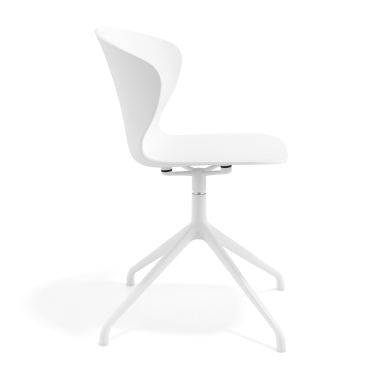 cadeira de reuniao branco branco base piramide plastico bracos fixos 4